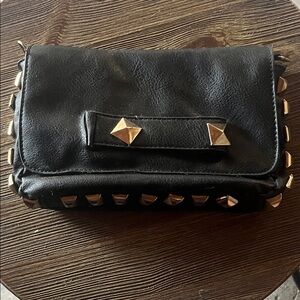 Black Studded Clutch